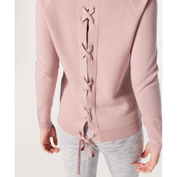 lululemon athletica Sweaters - Lululemon Tied To You Sweater Merino Wool Misty Pink | 4